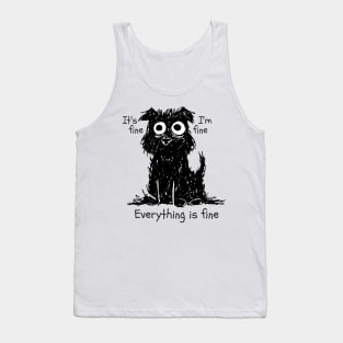 Stressed dog funny Tank Top